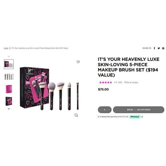 IT Cosmetics Heavenly Luxe skin loving brush set with case. New in Box - Picture 4 of 16